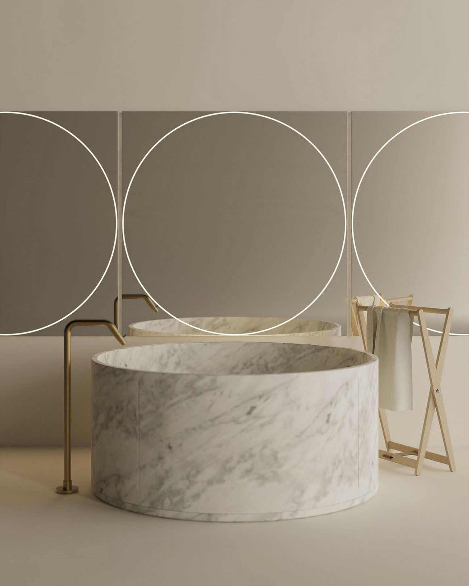 Nueva colección de espejos para baños "Vitruvio" en Barcelona