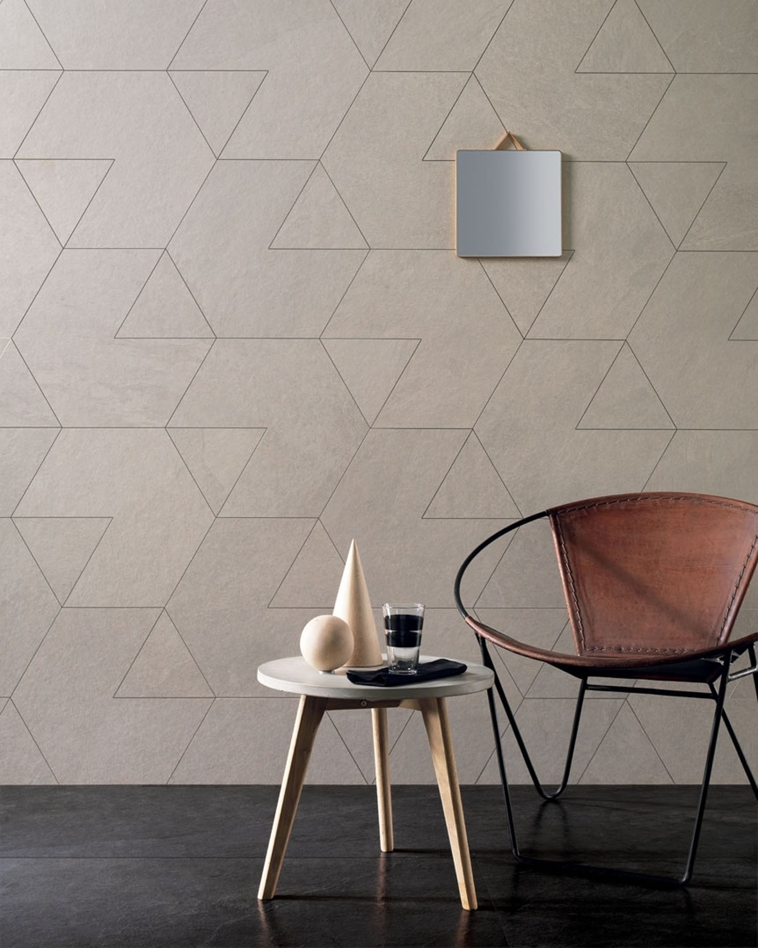 porcelánicos inspirada en formas geométricas hexagonales y triangulares