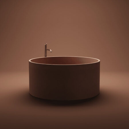 Elegante bañera de cemento In-Out by Agape 