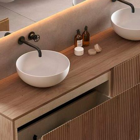 Muebles de baño en madera maciza